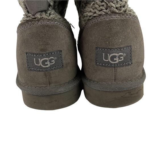 UGG Isla Sweater Cable Knit Boots in Gray Size 7 - Picture 13 of 16